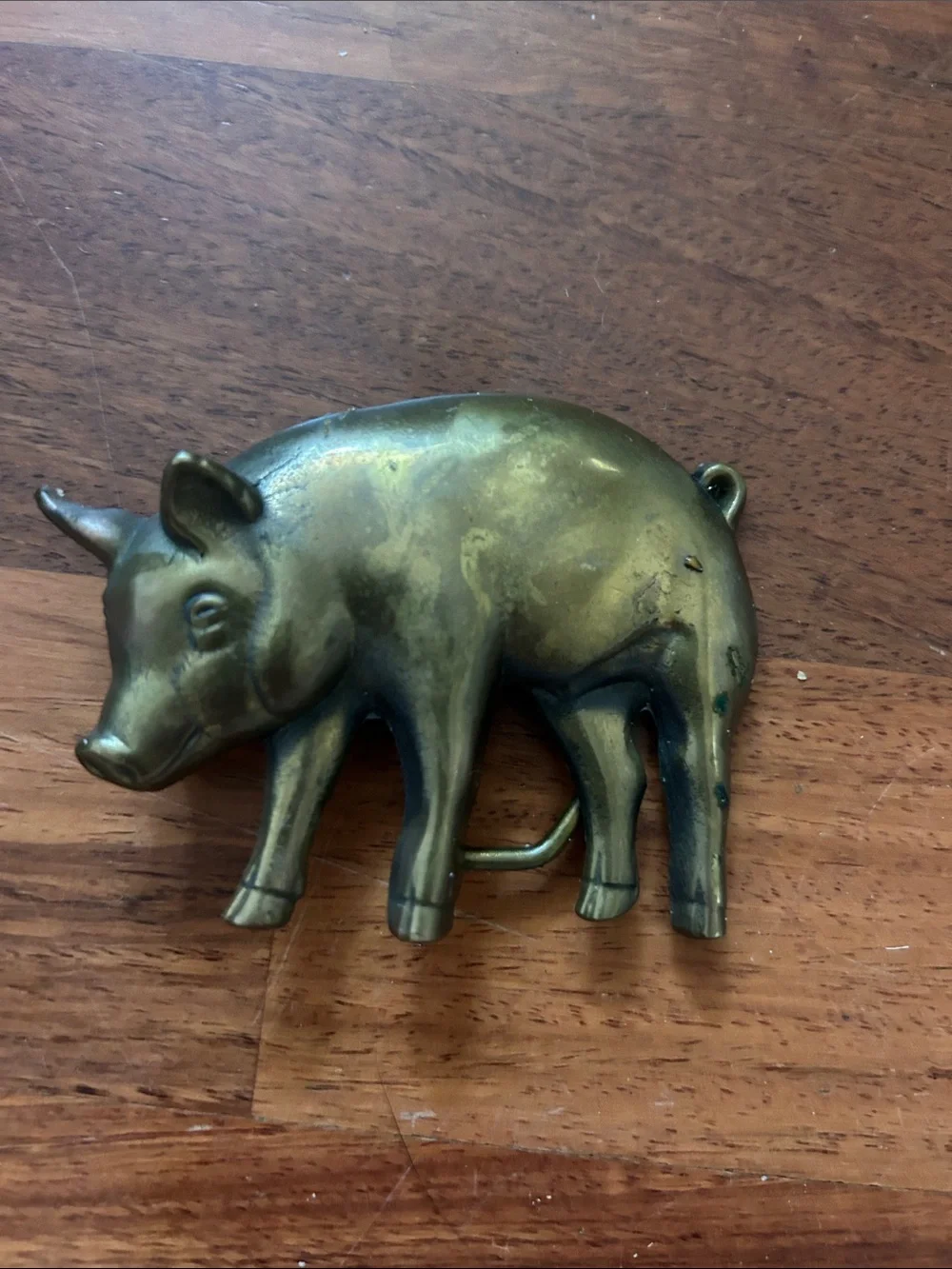 Brass Pig belt buckle vintage 70’s . Make BARON BUCKLE TAWAIN 6082